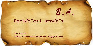 Barkóczi Arnót névjegykártya
